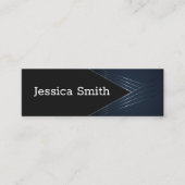 Metallic Lines | Elegante Geometrie Mini Visitekaartje (Voorkant)