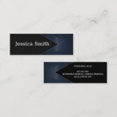 Metallic Lines | Elegante Geometrie Mini Visitekaartje (Voorkant / Achterkant)