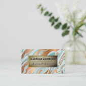 Metallic Liquify Achtergrond Visitekaartje (Staand voorkant)