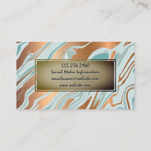 Metallic Liquify Achtergrond Visitekaartje (Achterkant)