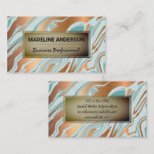 Metallic Liquify Achtergrond Visitekaartje (Voorkant / Achterkant)