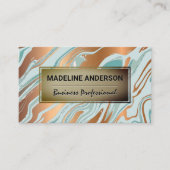 Metallic Liquify Achtergrond Visitekaartje (Voorkant)
