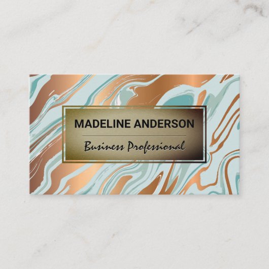 Metallic Liquify Achtergrond Visitekaartje (Voorkant)