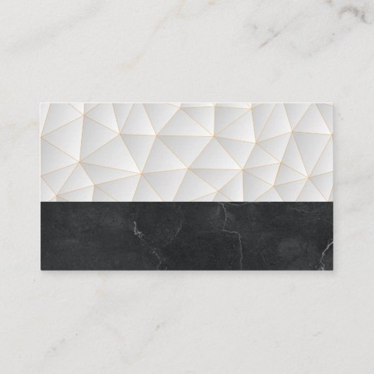Metallic Logo onroerend goed | Geometrisch | Marme Visitekaartje (Achterkant)