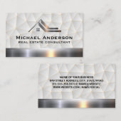 Metallic Logo onroerend goed | Geometrische achter Visitekaartje (Voorkant / Achterkant)