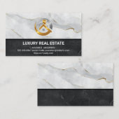 Metallic Logo onroerend goed | Marmer Visitekaartje (Voorkant / Achterkant)