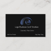 Metallic Logo - Simple Blue Logo Visitekaartje (Voorkant)