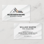 Metallic Logo van de daksteen voor onroerend goed Visitekaartje (Voorkant / Achterkant)