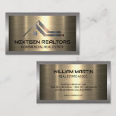 Metallic Logo van de daksteen voor onroerend goed  Visitekaartje (Voorkant / Achterkant)