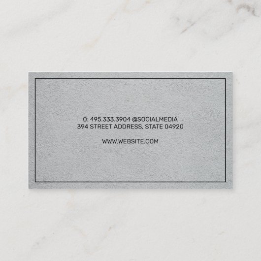 Metallic Logo | Visitekaartje instelling (Achterkant)