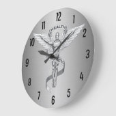 Metallic-look Chiropractic Emblem Logo Wall-klok Grote Klok (Hoek)