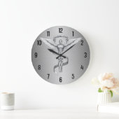Metallic-look Chiropractic Emblem Logo Wall-klok Grote Klok (Huis)