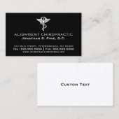 Metallic-look Chiropractic Emblem Professional Visitekaartje (Voorkant / Achterkant)