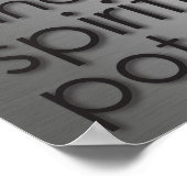 Metallic-look Chiropractic Word Collage Poster (Hoek)