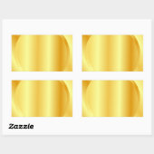 Metallic look Faux Gold — Aangepaste lege Sjabloon Rechthoekige Sticker (Vel)