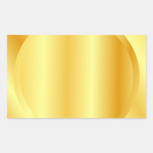 Metallic look Faux Gold — Aangepaste lege Sjabloon Rechthoekige Sticker (Voorkant)