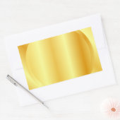 Metallic look Faux Gold — Aangepaste lege Sjabloon Rechthoekige Sticker (Envelop)