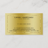 Metallic look Faux Gold-achtergrond Visitekaartje (Achterkant)