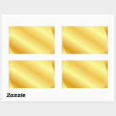 Metallic look Faux Gold Blank Sjabloon Voeg tekst  Rechthoekige Sticker (Vel)