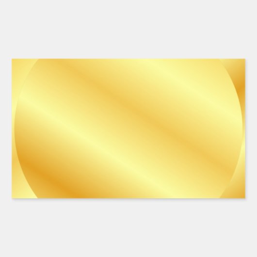 Metallic look Faux Gold Blank Sjabloon Voeg tekst  Rechthoekige Sticker (Voorkant)