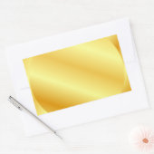 Metallic look Faux Gold Blank Sjabloon Voeg tekst  Rechthoekige Sticker (Envelop)
