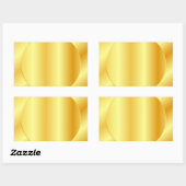 Metallic look Faux Gold Blank Trendy Sjabloon Rechthoekige Sticker (Vel)