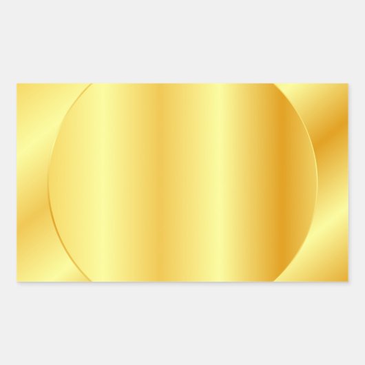 Metallic look Faux Gold Blank Trendy Sjabloon Rechthoekige Sticker (Voorkant)