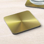 Metallic look Faux Gold Elegant Blank Sjabloon Bier Onderzetter (Linkerzijde)