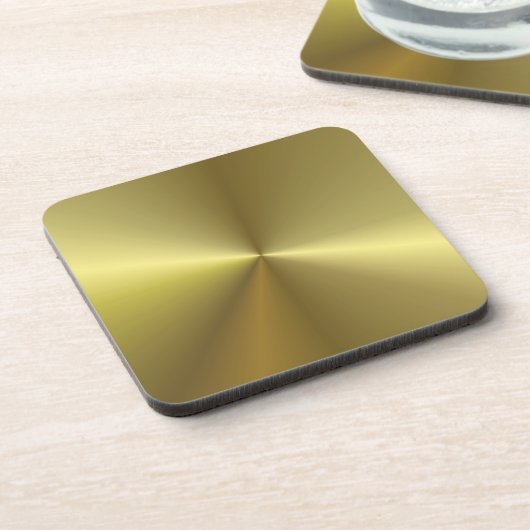 Metallic look Faux Gold Elegant Blank Sjabloon Bier Onderzetter (Linkerzijde)