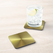 Metallic look Faux Gold Elegant Blank Sjabloon Bier Onderzetter (Rechterzijde)