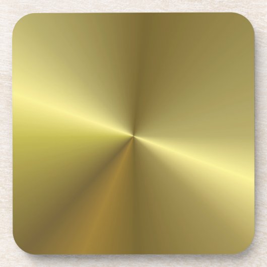Metallic look Faux Gold Elegant Blank Sjabloon Bier Onderzetter (Voorkant)