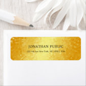 Metallic look Faux Gold Hearts Elegant Sjabloon Etiket (Insitu)