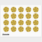 Metallic look Faux Gold Ronde Sticker (Vel)