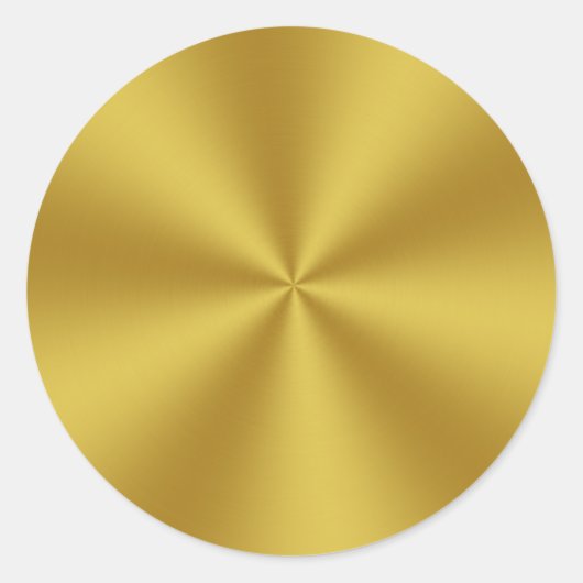 Metallic look Faux Gold Ronde Sticker (Voorkant)