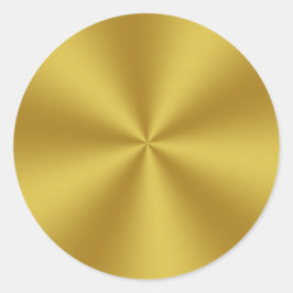 Metallic look Faux Gold Ronde Sticker