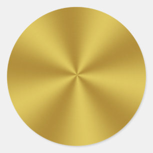 Metallic look Faux Gold Ronde Sticker