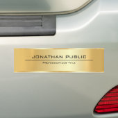 Metallic look faux goud modern elegant eenvoudig bumpersticker (Op auto)