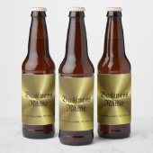 Metallic look faux goud oude stijl handgeschreven bier etiket (Flessen)