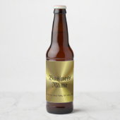 Metallic look faux goud oude stijl handgeschreven bier etiket (Voorkant)