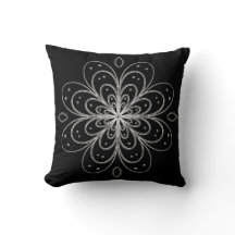 Metallic look Flower pillow