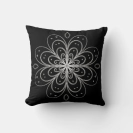 Metallic look Flower pillow Kussen