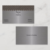 Metallic look geborsteld aluminium Visitekaartje (Voorkant / Achterkant)