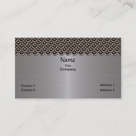Metallic look geborsteld aluminium Visitekaartje (Voorkant)