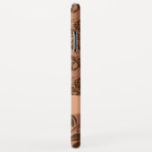 Metallic look koperbruin damast meisjesontwerp Case-Mate iPhone case (Achterkant/rechts)