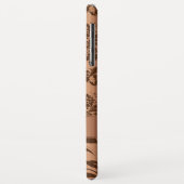 Metallic look koperbruin damast meisjesontwerp Case-Mate iPhone case (Achterkant/links)