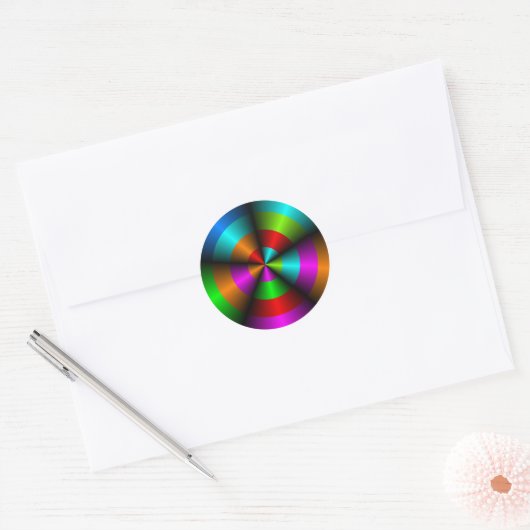 Metallic look Optical Illusion Sticker (Envelop)