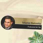 Metallic look Professional Gold Aangepaste foto Naamplaatje