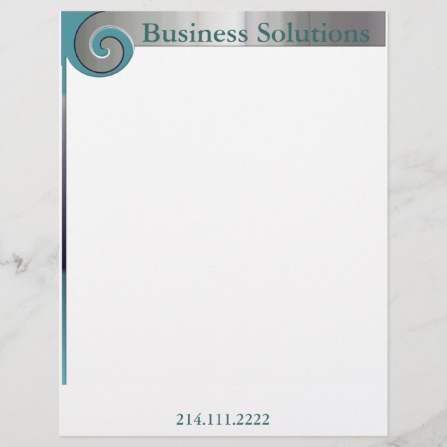 Metallic look Professional Letterhead Persoonlijk Briefhoofd (Voorkant)