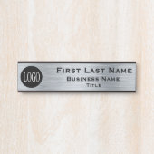 Metallic look van de Kantoor van uw bedrijf Deurbordje (Voorkant)