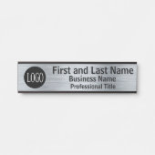 Metallic look van de Kantoor van uw bedrijf Deurbordje (Voorkant)